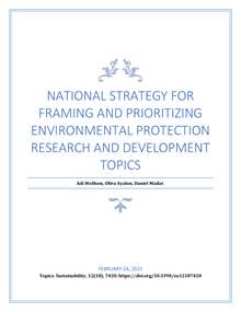 National Strategy for Framing and Prioritizing Environmental Protection Research and Development Topics